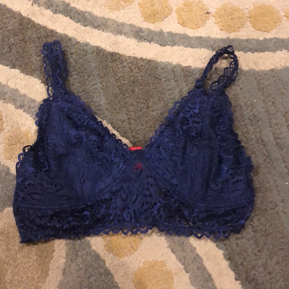 blue lace bralette